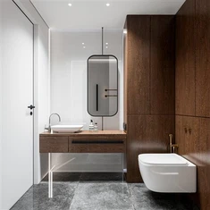 Дрвени ормарић за купатило